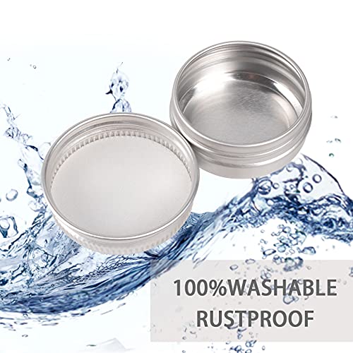 Screw Top Sliver Aluminum Tin Jar with Screw Lid and Blank Labels - 31pcs, 0....