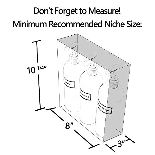 Artanis Home Silkscreened Empty Shower Bottle Set for Shampoo, Conditioner, a...