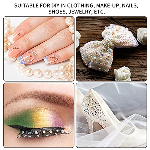 Artdone nail art Rhinestones 5000pcs+2000pcs+1728pcs+120pcs Multi Shapes Glas...