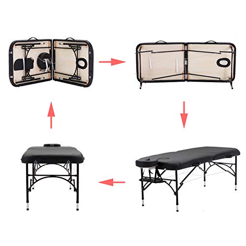 Artechworks 30" Width Portable Lightweight Massage Table Facial Solon Spa Tat...