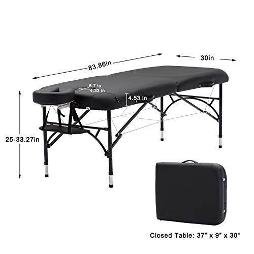 Artechworks 30" Width Portable Lightweight Massage Table Facial Solon Spa Tat...