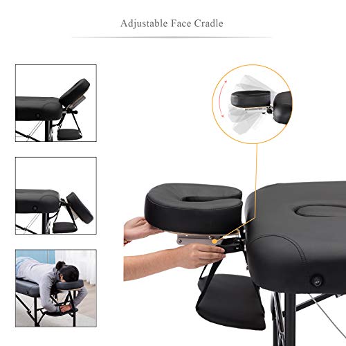 Artechworks 30" Width Portable Lightweight Massage Table Facial Solon Spa Tat...
