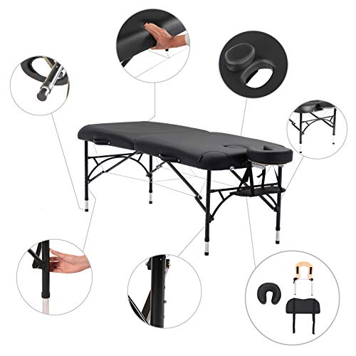 Artechworks 30" Width Portable Lightweight Massage Table Facial Solon Spa Tat...