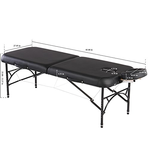 Artechworks 84" Professional 2 Folding Portable Lightweight Massage Table Fac...