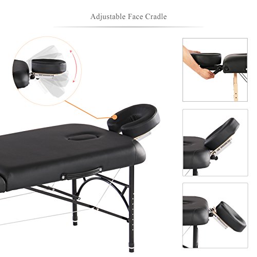 Artechworks 84" Professional 2 Folding Portable Lightweight Massage Table Fac...