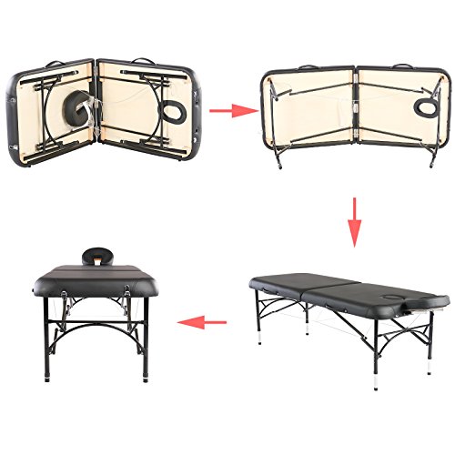 Artechworks 84" Professional 2 Folding Portable Lightweight Massage Table Fac...