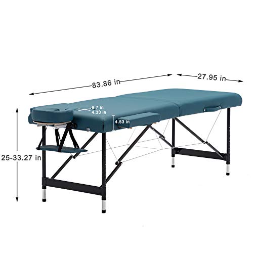 Artechworks Lightweight Massage Table with Aluminium Frame, 2 Fold Beauty The...