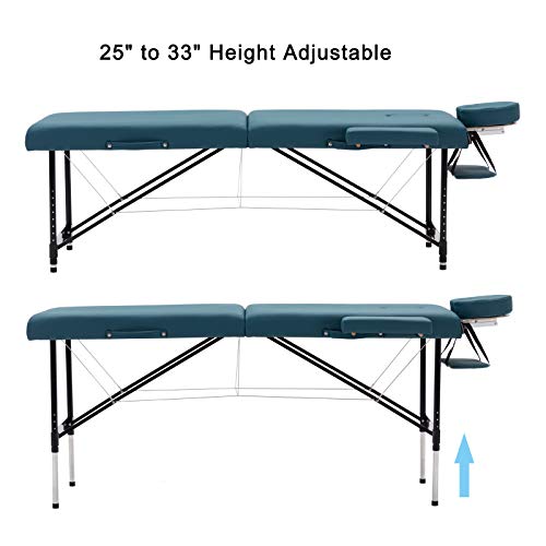 Artechworks Lightweight Massage Table with Aluminium Frame, 2 Fold Beauty The...