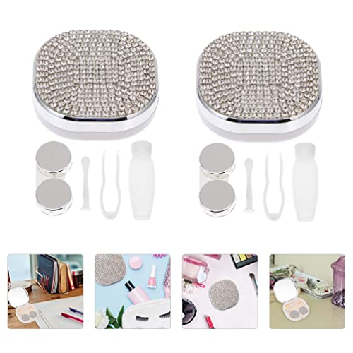 ARTIBETTER 2 Sets Contact Lense Storage Case with Remover Stick Tweezers Scoo...