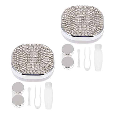 ARTIBETTER 2 Sets Contact Lense Storage Case with Remover Stick Tweezers Scoo...