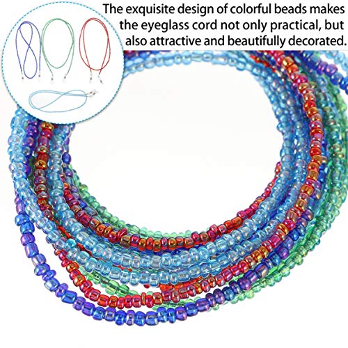 ARTIBETTER 4pcs Beaded Glasses Chains Retro Acrylic Bead Eye Glasses Lanyard ...