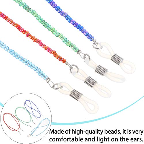 ARTIBETTER 4pcs Beaded Glasses Chains Retro Acrylic Bead Eye Glasses Lanyard ...