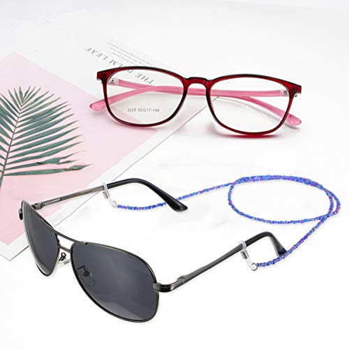 ARTIBETTER 4pcs Beaded Glasses Chains Retro Acrylic Bead Eye Glasses Lanyard ...