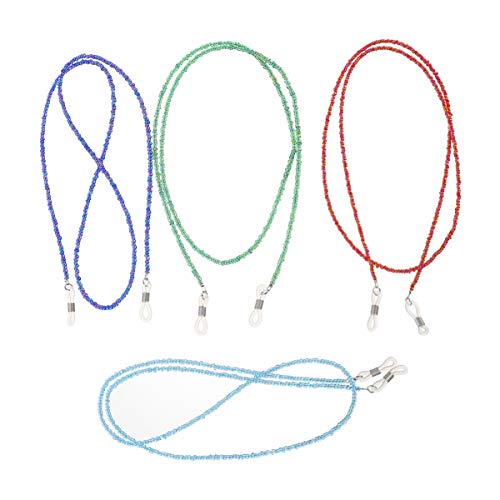 ARTIBETTER 4pcs Beaded Glasses Chains Retro Acrylic Bead Eye Glasses Lanyard ...