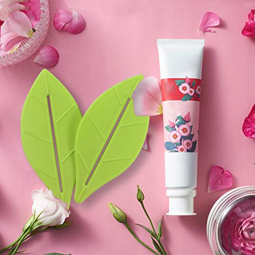 ARTIBETTER Toothpaste Tube Squeezer Roller Winder Green Leaf Shape Toothpaste...