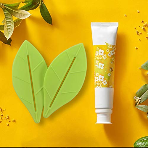 ARTIBETTER Toothpaste Tube Squeezer Roller Winder Green Leaf Shape Toothpaste...