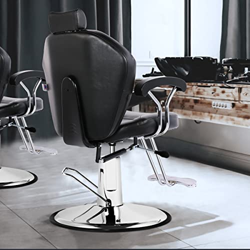 Artist Hand Hydraulic Reclining Barber Chair 360 Degrees Rolling Swivel Barbe...