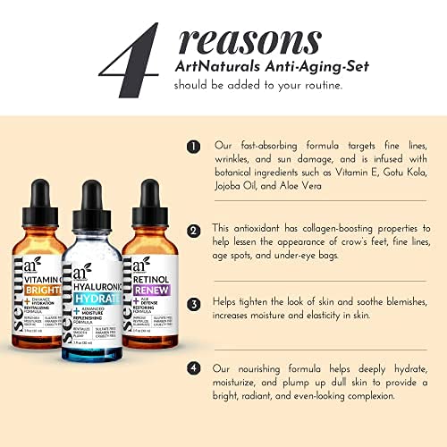 artnaturals Anti Aging Vitamin C Serum for Face, Facial Skin Care Products 3 ...