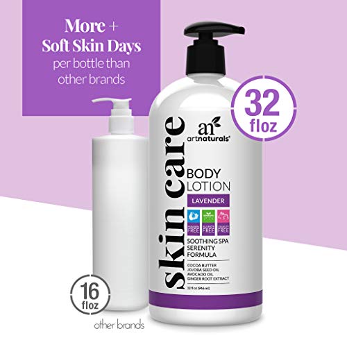 artnaturals Cocoa Butter Natural Body Lotion - Lavender-Scented SPA SERENITY ...