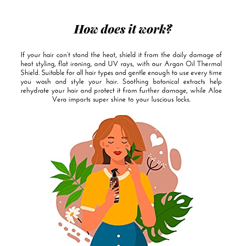 artnaturals Thermal Hair Protector Spray - (8 Fl Oz / 236ml) - Heat Protectan...