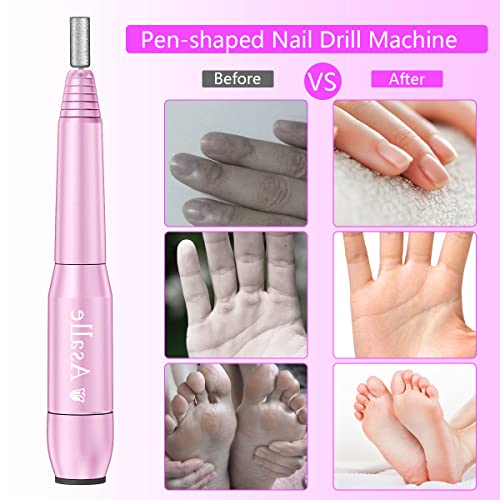 Asalle USB Nail Drill, Electric Nail Drill Machine for Acrylic Gel Nails Prof...