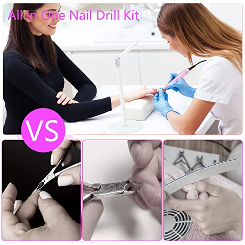 Asalle USB Nail Drill, Electric Nail Drill Machine for Acrylic Gel Nails Prof...