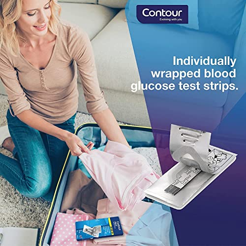 Ascensia Contour Next On The Go Blood Glucose Test Strips, 15 Count