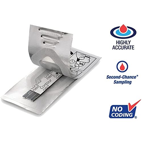 Ascensia Contour Next On The Go Blood Glucose Test Strips, 15 Count