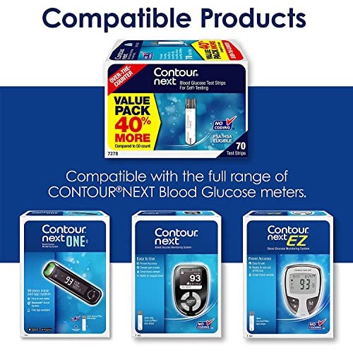 Ascensia Contour Next On The Go Blood Glucose Test Strips, 15 Count