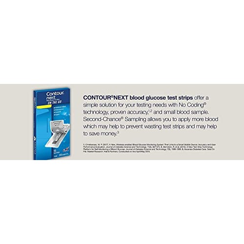 Ascensia Contour Next On The Go Blood Glucose Test Strips, 15 Count