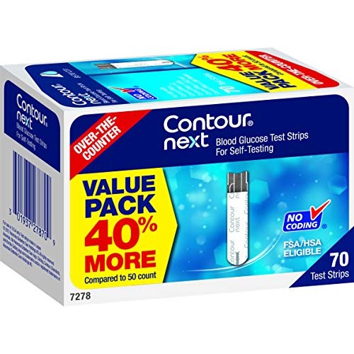 CONTOUR NEXT Blood Glucose Test Strips, 70 Count