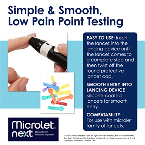 MICROLET NEXT Adjustable Lancing Device, 5 Depth Settings