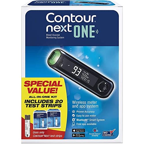 The CONTOUR NEXT ONE Blood Glucose Monitoring System All-in-One Kit for Diabetes