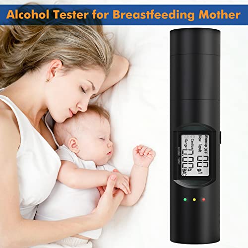 Breathalyzer Breath Alcohol Tester, Portable Rechargeable Personal BAC Tester...