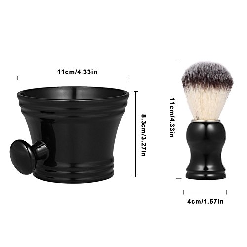 Traditional Beard Shaving Tools Set - Best Mug Bowl Made of ABS and Shaving B...