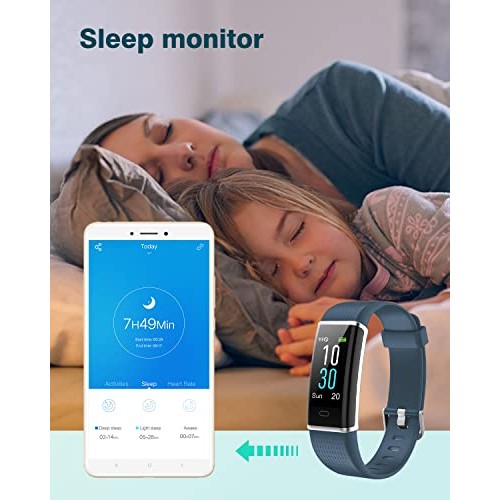 Fitness Tracker IP68 Waterproof, ASIAMENG Fitness Watch with Heart Rate Sleep...