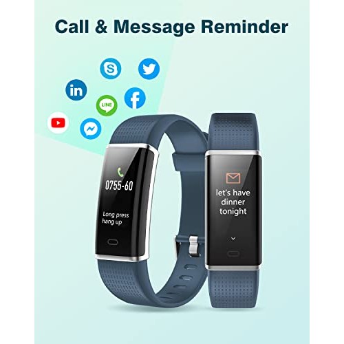 Fitness Tracker IP68 Waterproof, ASIAMENG Fitness Watch with Heart Rate Sleep...