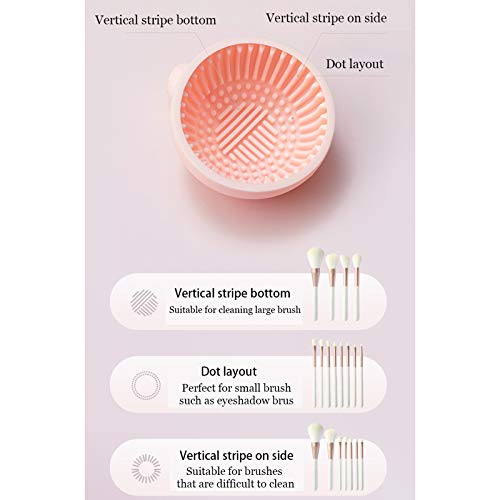 Brush Cleaning Pad，Silicone Makeup Cleaning Brush Scrubber Bowl Portable Was...