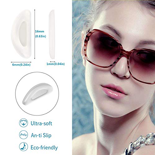Eyeglass Nose Pads, Adhesive Anti-Slip Nose Pads, Soft Silicone Nose Pad Cush...