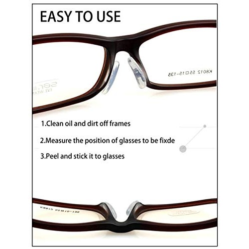Eyeglass Nose Pads, Adhesive Anti-Slip Nose Pads, Soft Silicone Nose Pad Cush...