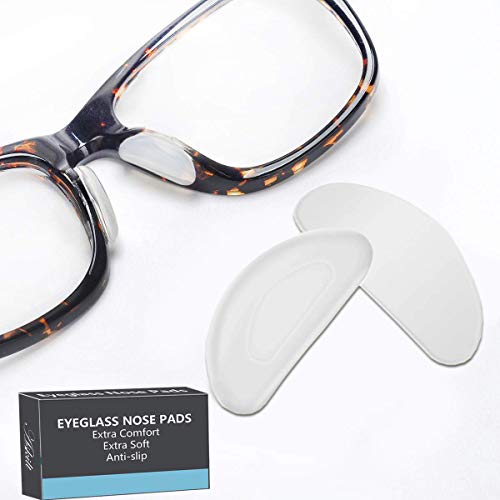 Eyeglass Nose Pads, Adhesive Anti-Slip Nose Pads, Soft Silicone Nose Pad Cush...