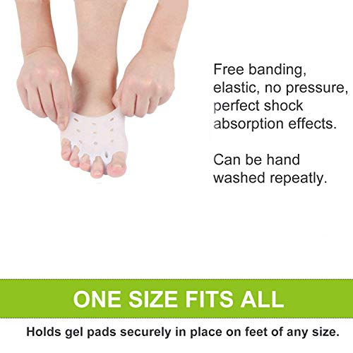 Gel Metatarsal Cushion Pads, Toe Separators Bunion Splint Pads for Hallux Val...