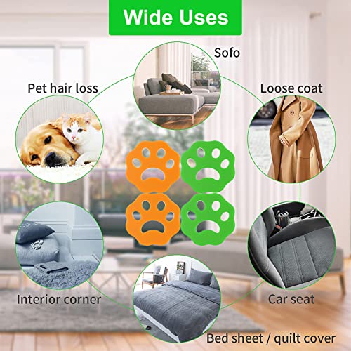4 PCS Pet Hair Remover for Your Laundry, Pet Fur Laundry Catcher Hair Remover...