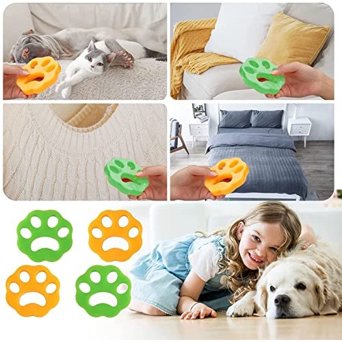 4 PCS Pet Hair Remover for Your Laundry, Pet Fur Laundry Catcher Hair Remover...