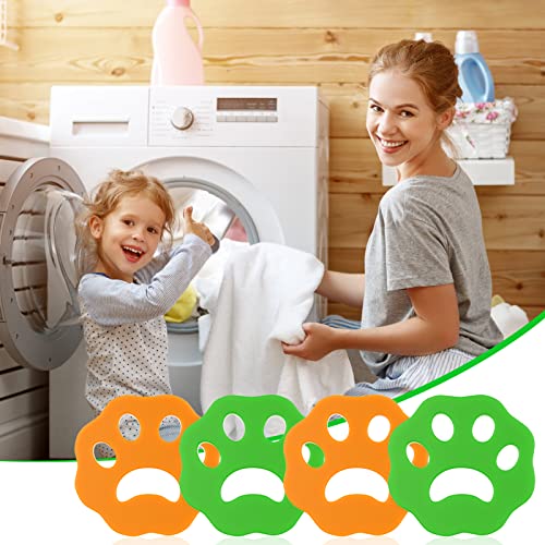 4 PCS Pet Hair Remover for Your Laundry, Pet Fur Laundry Catcher Hair Remover...