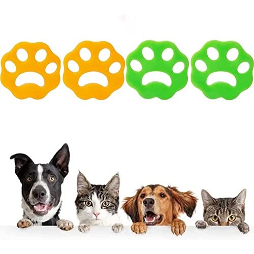 4 PCS Pet Hair Remover for Your Laundry, Pet Fur Laundry Catcher Hair Remover...
