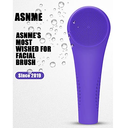 ASNME Face Cleansing Brush with 2 Silicone Sides- Waterproof Face Scrubber fo...