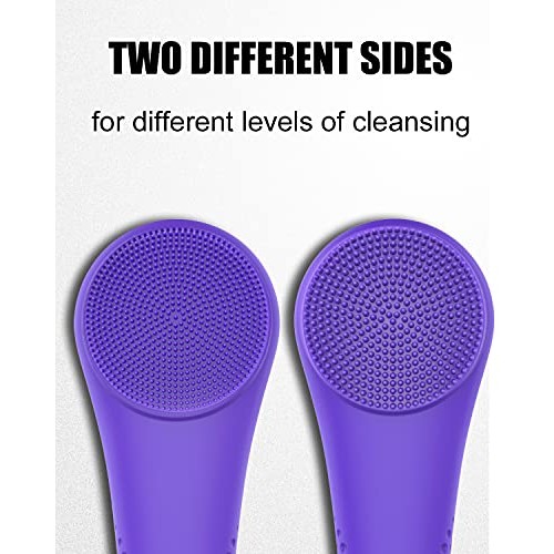 ASNME Face Cleansing Brush with 2 Silicone Sides- Waterproof Face Scrubber fo...