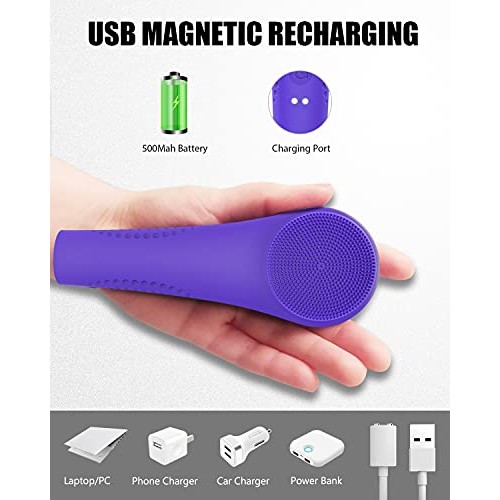 ASNME Face Cleansing Brush with 2 Silicone Sides- Waterproof Face Scrubber fo...