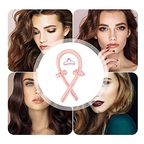 Heatless Curling Rod Headband, No Heat Curls Silk Ribbon for Wave Formers Hai...